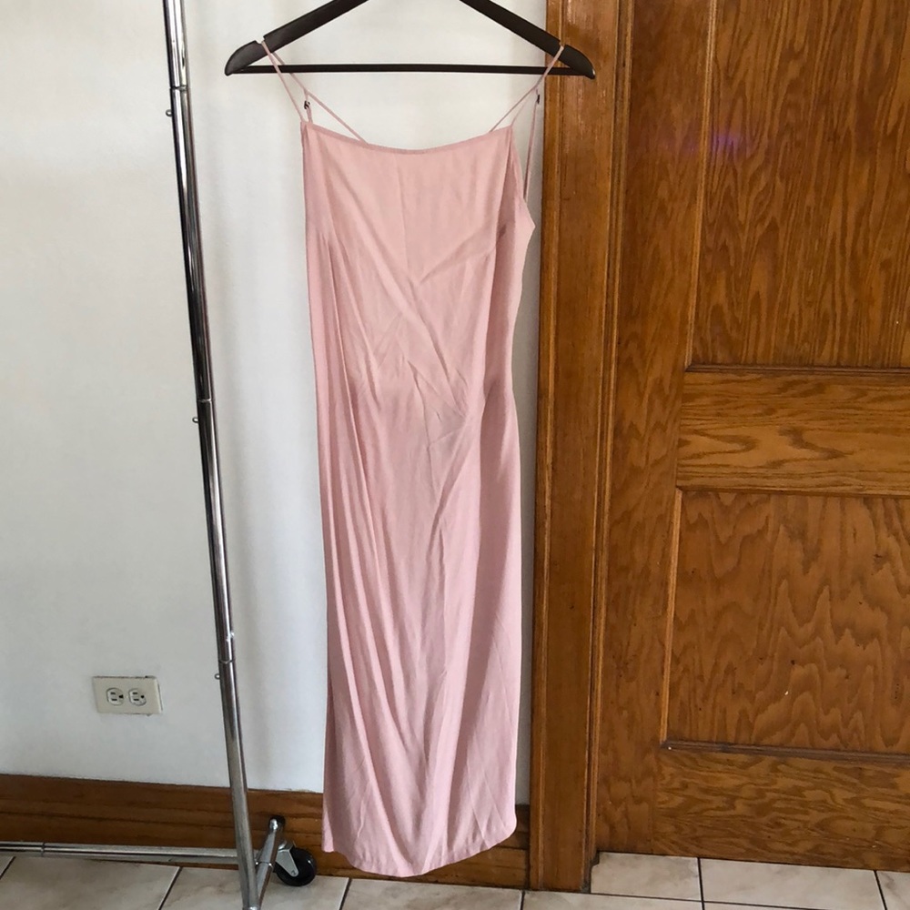 Pink Reformation silk dress